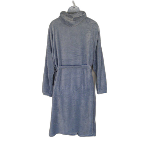 Fleece Robe, OS, Jumbo Hoodie Pullover, Pockets, light blue - Picture 5 of 7